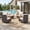Brown/Beige, variant on Patiobula Outdoor Patio Swivel Glider Chair Set of 4, All Weather Wicker Swivel Rocker Deep Seat Furniture Set for Porch Balcony Garden Deck Yard