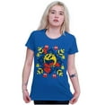 thumbnail image 4 of Ugly Christmas Pixel PACMAN Snowflake Women's T Shirt Ladies Tee Brisco Brands L, 4 of 5