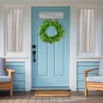 thumbnail image 4 of Northlight Mixed Boxwood Fern Artificial Wreath - 24", 4 of 10