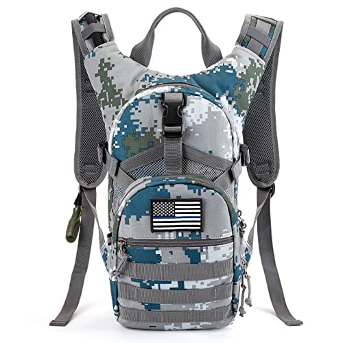 ROCKRAIN Tactical Hydration Backpack with 2L Bladder Cycling Military Insulation Daypack Water Pack for Hiking Running 