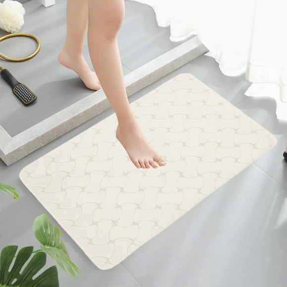 Lisbinx Ensemble de Tapis de Bain en Mousse à Mémoire de Forme Tapis de Salle de Bain Siège de Toilette Doux et Confortable Absorbant et Antidérapant Épaissi Lavable en Machine et Facile à Sécher Tapis de Douche pour Bain Offres de Vacances