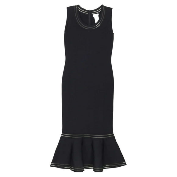 Akris Women's Black Punto Lace Inset Jersey Bodycon Dress - 4