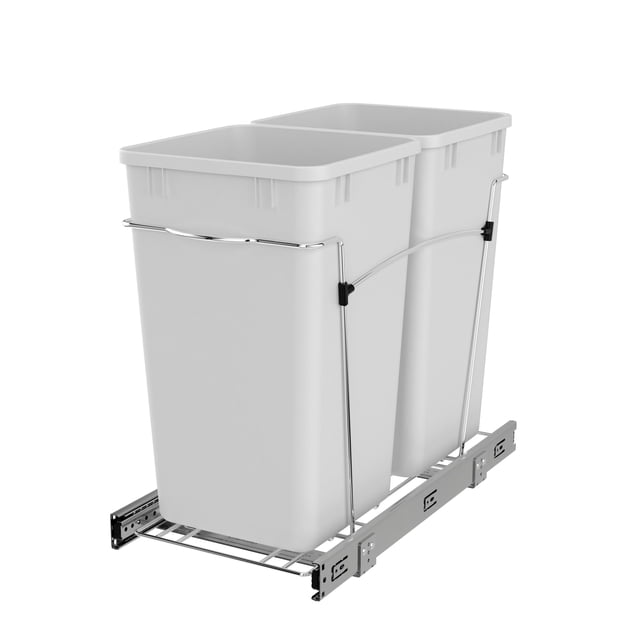 Bote de Basura Extraíble Rev-A-Shelf RV-15KD-11C S 27Qt Blanco