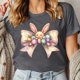 thumbnail image 2 of Camiseta de Cuello Redondo de Manga Corta de la Mujer, Top de Moda para Invierno Y Primavera Impresa de Navidad Casual 3/4, 2 of 7