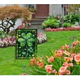 thumbnail image 3 of Stained Glass Welcome St Patricks Day Shamrock Garden Flag 12x18 Inch Double Sided Small Yard Outdoor Flag for Holiday Outdoor Decoration, 3 of 6