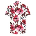 thumbnail image 6 of Yteetum Men's T Shirts Under $5.00 Hawaiian Floral Print T Shirts Casual Button Down Short Sleeve Lapel Beach Summer T-Shirts, 6 of 7