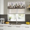 thumbnail image 4 of 2 Pack Valances for Window, Vintage Flowers Short Curtains for Kitchen Bedroom Living Room, Wooden Birds Retro Art Farmhouse Rod Pocket Small Window Treatment Valance Drapes 42 x 18 Inch, 4 of 8