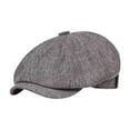thumbnail image 2 of Boina de regalo, gorra de vendedor de periódicos, gorra de golf, gorra clásica, gorra informal de pintor, gorra plana Gris oscuro, 2 of 9