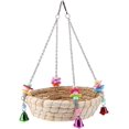 thumbnail image 1 of Bird Toy Safe Parrot Straw Durable Swing Nest Hanging Bird Cage, 1 of 5