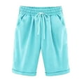 thumbnail image 3 of HNMKIU Summer Casual Women's Pants High Waisted Plus Size Design with Lacing Beach Workout Functionality and Convenient Pocket Features for Everyday Use, 3 of 4