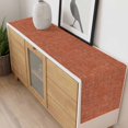 thumbnail image 3 of Vintage Burnt Orange Cotton Linen Rectangle Table Runners 13"x120", Modern Art Farmhouse Solid Color Coffee Table Runner Dresser Scarves Luxury Table Runners for Wedding Party Banquet Dinner Decor, 3 of 8