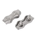 thumbnail image 2 of Clip de cable de alambre de acero inoxidable duplex de 2 postes M4, 20 piezas, 2 of 3