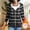#0038-Black, variant on Ounisa Women's Zipper Hoodies Jackets Pullover Sweatshirt Drawstring The Season Plaid Printed Hoodie Long Sleeve Tops with Pocket