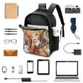 thumbnail image 3 of My Hero Academia Anime Himiko Toga Unisex Backpack Schoolbag Bookbag 2 Compartment Daypack Satchel Rucksack Travel Laptop Bag, 3 of 6