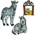 thumbnail image 1 of Cohas Removable Vinyl Wall Decals for Baby Nursery or School, Zoo Theme, Large Zebras, 1 of 3