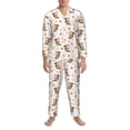thumbnail image 3 of Balery Fall Squirrel Pijama para Hombre de Dos Piezas con Manga Larga, Conjunto de Dormir y Descanso Suave con Bolsillos-Large, 3 of 7