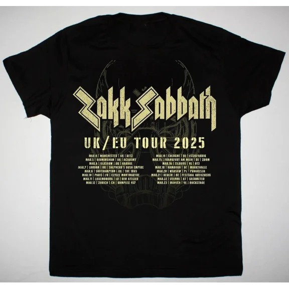 RARE Zakk Sabbath Tour 2025 Collection Gift For Fan Full Size S To 5xl T-shirt Fan