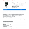 thumbnail image 2 of Timing Cover - Black - with Gasket and Seal - Compatible with 2002 - 2003 Mazda Protege5 2.0L 4-Cylinder, 2 of 2