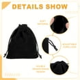 thumbnail image 3 of Bolsa para auriculares Uxcell 2 Pcs 4.72x3.94 pulgadas Funda de transporte para auriculares de diadema suave con cordón negro, 3 of 6