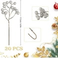 thumbnail image 2 of 20 Pack Artificial Silver Berry Stems, 7.1 Inch Burgundy Silver Berry Picks Holly Berries Branches for Christmas Tree Decorations Crafts Wedding Holiday Season Winter Décor Home Decor, 2 of 14