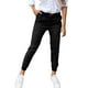thumbnail image 1 of Pantalones deportivos informales de mujer de cintura alta y color liso con bolsillo - Leggings cortos, cintura elástica, para todas las estaciones - S-XXL, 1 of 8