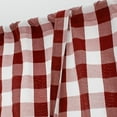thumbnail image 4 of Norbi Plaid Gingham Custom Fit Farmhouse Window Curtain Tie Up Shades For Small Windows Red 23.61*47.22in, 4 of 8