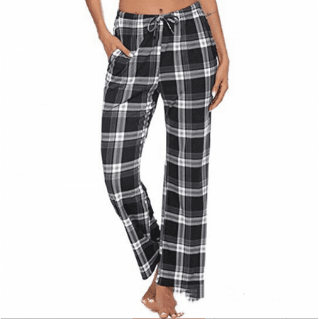 

Xerarch Women s Casual Pants Comfortable Pajamas Women s Casual Pants Comfortable Pajamas Bottom With Pocket Elastic Plaid Pajamas Drawstring Pajamas