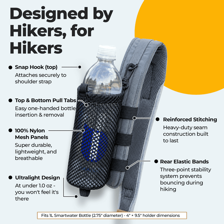 waterbottle holder for patagonia backpack Water Bottle Shoulder Strap Water Bottle Sleeves are a great way to keep your water easily accessible while also counter Mountain Mike Hiking Gear Backpack