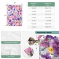 thumbnail image 6 of Farmhouse Flowers Balloon Curtains for Living Room/French Door, Spring Watercolor Purple Pink Floral Tie Up Curtains 63 Inch Length Energy Saving Kitchen Curtains Shades for Windows 42"x63", 6 of 8