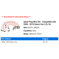 thumbnail image 2 of Spark Plug Wire Set - Compatible with 2008 - 2010 Saturn Vue 3.5L V6 2009, 2 of 2