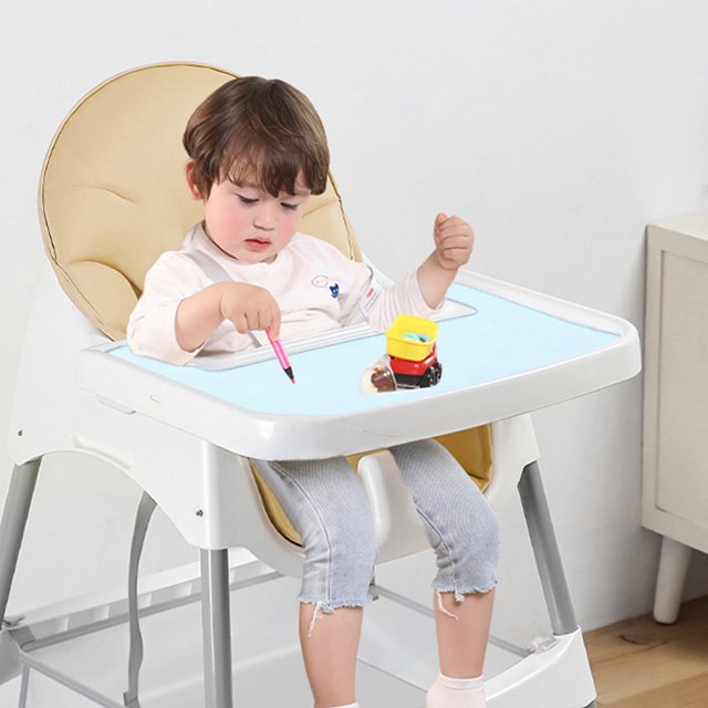 Visland Ensemble de Table Pratique en Silicone Antidérapant de Qualité Alimentaire pour Bébé