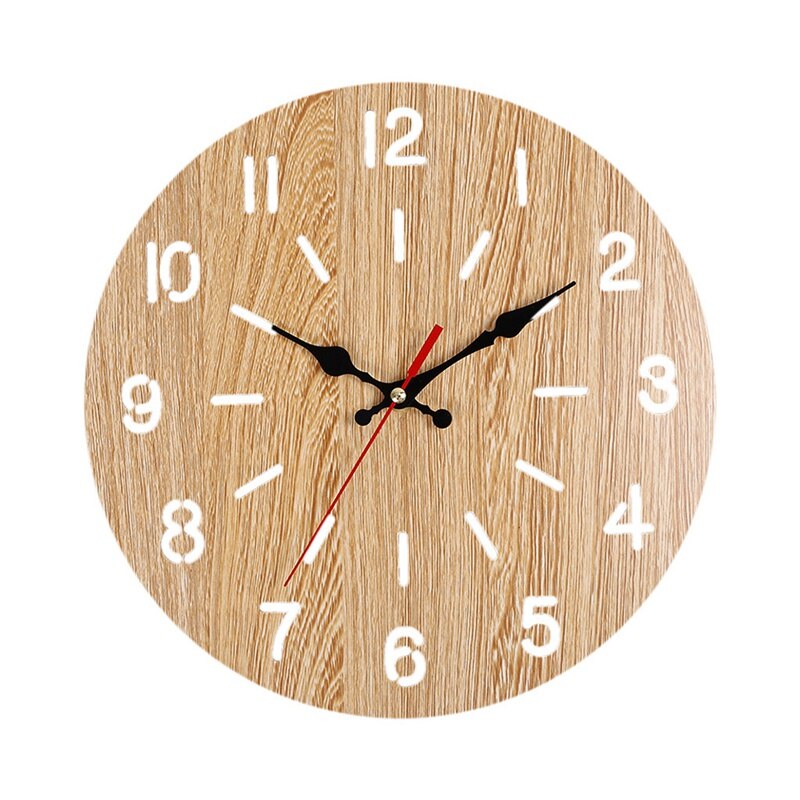 Novel Rustic Wooden Wall Clocks Battery Operated Clocks Vintage Clock