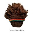 thumbnail image 7 of Abbraccia Knitted Hat Beard Hat Headgear Comfortable Winter Cold Cap Knit Bearded Hats Cap for Running Travel Skiing Cycling Hiking Dark Brown S, 7 of 7
