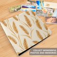 thumbnail image 4 of FORMRS 3 Ring Photo Album 4"x6" Self Adhesive Large Capacity PU Leather Cover, Wheat Ears Pattern, 4 of 8