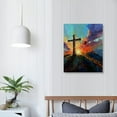 thumbnail image 4 of Nawypu Christian Cross Wall Art, Jesus Religious Wall Art Wall Decor Christian Canvas Painting Print Artwork Modern Home Decor Framed for Living Room church Bedroom Bathroom, 4 of 5