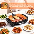 thumbnail image 5 of OSTBA 12-Inch Electric Skillet with Glass Lid, 1500W Copper Nonstick Electric Frying Pan, Adjustable Temperature Control, Cool-Touch Handles, Fast & Even Heating, Easy to Clean, 5 of 10