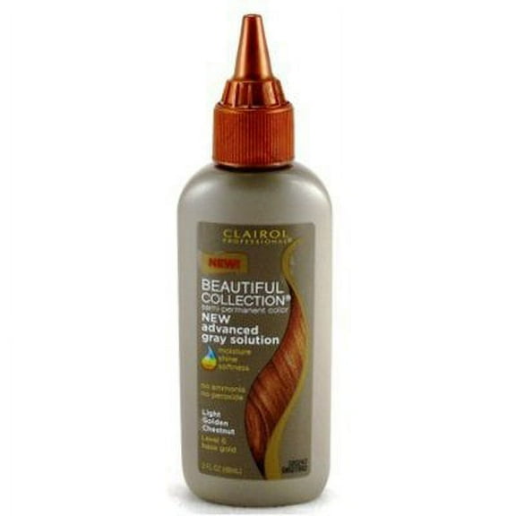 Clairol Beautiful Collection Advanced Gray Solution Hair Color - #6G - Light Golden Chestnut 3 oz. (Pack of 6) by Clairol