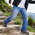 thumbnail image 3 of GINGTTO Men's Relaxed Fit Casual Jeans - Soft Comfort Stretch Denim for Everyday Wear, 3 of 5