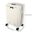thumbnail image 2 of PC Hardside Suitcase,with Front Pocket,Carry On Luggage USB Charging Port,Spinner Trolley, 20Inch, 2 of 23