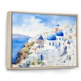 thumbnail image 2 of Designart "Santorini Landscape Beauty IV" Landscapes Framed Wall Art - Country White Greece Entryway Framed Wall Art Print, 2 of 6