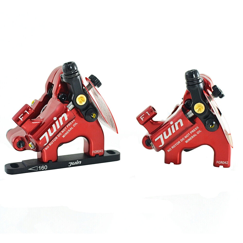 JUIN TECH F1 Hydraulic Flat mount Road CX Disc Brake set 160mm with Ro Juin tech jtf1bk cable actuated hydraulic disc brakes set f1 flat mou