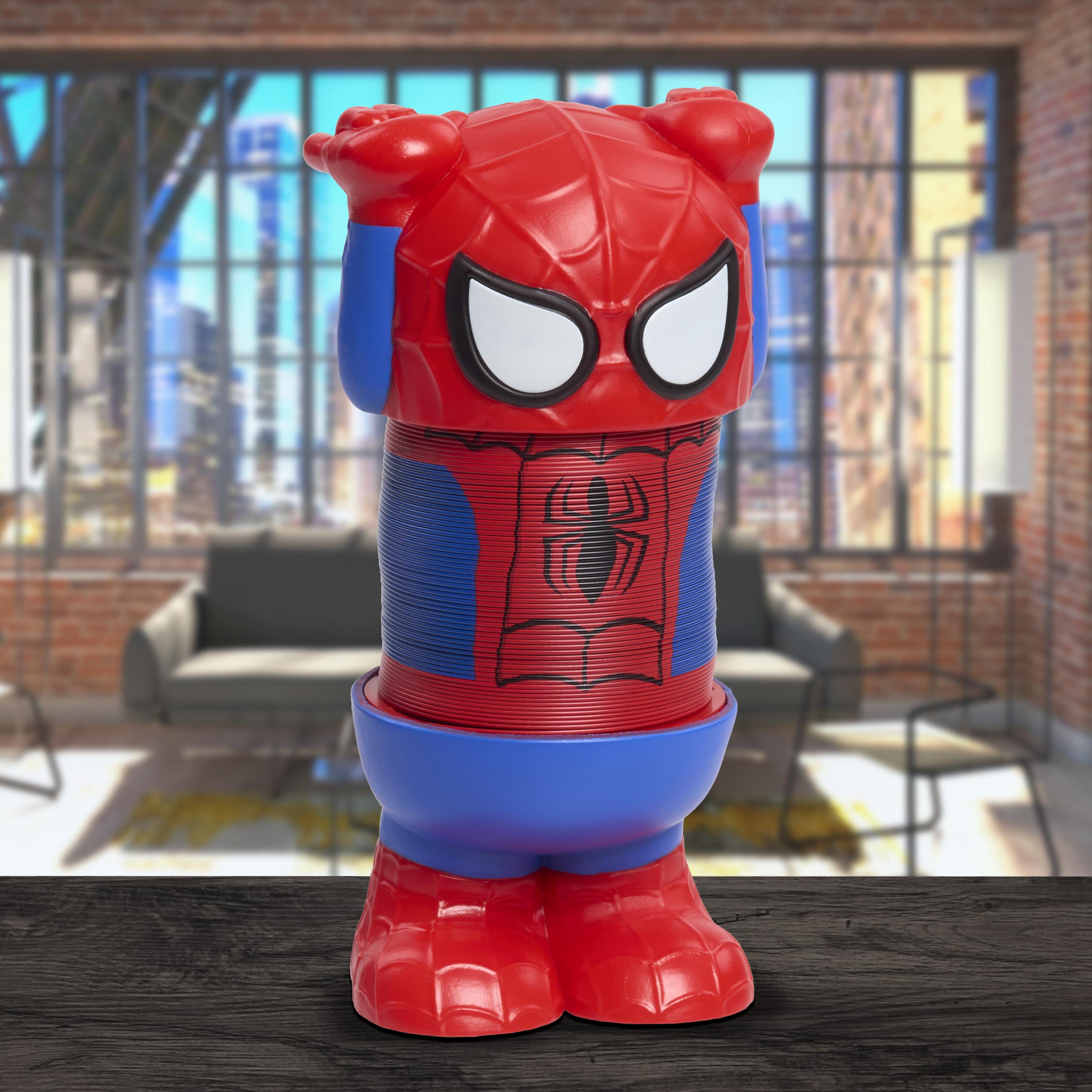 Disney Slinky Flips Spiderman, 6.5 Inch Tall Collectible Spiderman Slinky, for kids  ages 5 and up