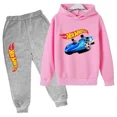 thumbnail image 3 of Conjuntos de ropa deportiva para niños de Hot Wheels, primavera y otoño, informales, para niños de 3 a 13 años, sudadera con capucha y pantalones, 3 of 5