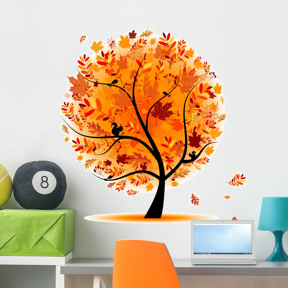 Beautiful Autumn Tree for Wall Decal by Wallmonkeys Peel and Stick ...
