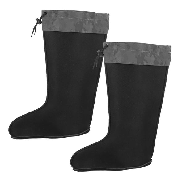 AURARMLET 1 Pair Men’s Thermal Boot Liners Black Plush Insulated Walking Boot Accessories for Cold Weather