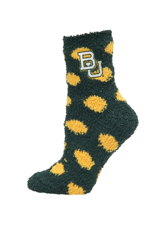 Women's ZooZatz Baylor Bears Plush Dot Socks