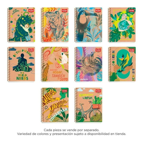 Cuaderno Profesional Scribe Ecológico Cuadro Grande 200 Hojas Varios Modelos 1 pza