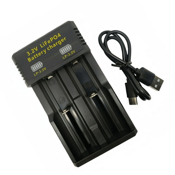 Universals USB LiFePO4 Charging For 14500 18650 26500 Multi Size 3.2V Cells With LED Lights