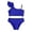 Blue-B, variant on Bigetiay 2 Piece Swimsuit for Girls One Shoulder Ruffled Sleeve Bikini Set with Adjustable Straps Girl Bathing Suit 13-14 Years