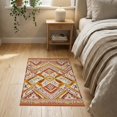 thumbnail image 3 of ODIKA 2'x3' Washable Throw Rug Non-Slip, Low Profile, Flatwoven, Easy Care Herringbone Zigzag Geometric Patterned Interlocking Motif Shaggy for Hallway, Study Room, 3 of 7